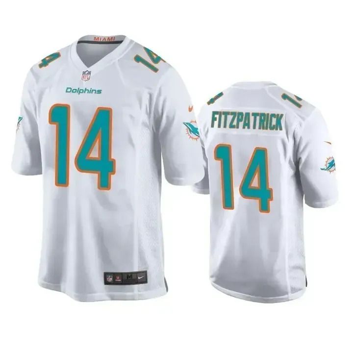 Men Miami Dolphins #14 Ryan Fitzpatrick Nike White Game NFL Jersey->miami dolphins->NFL Jersey